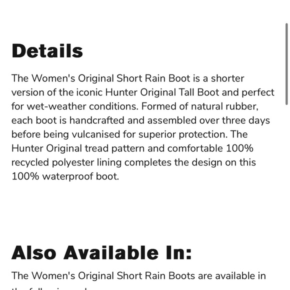 Hunter Women’s Original Short Black Size 6 New in Box - Picture 8 of 8